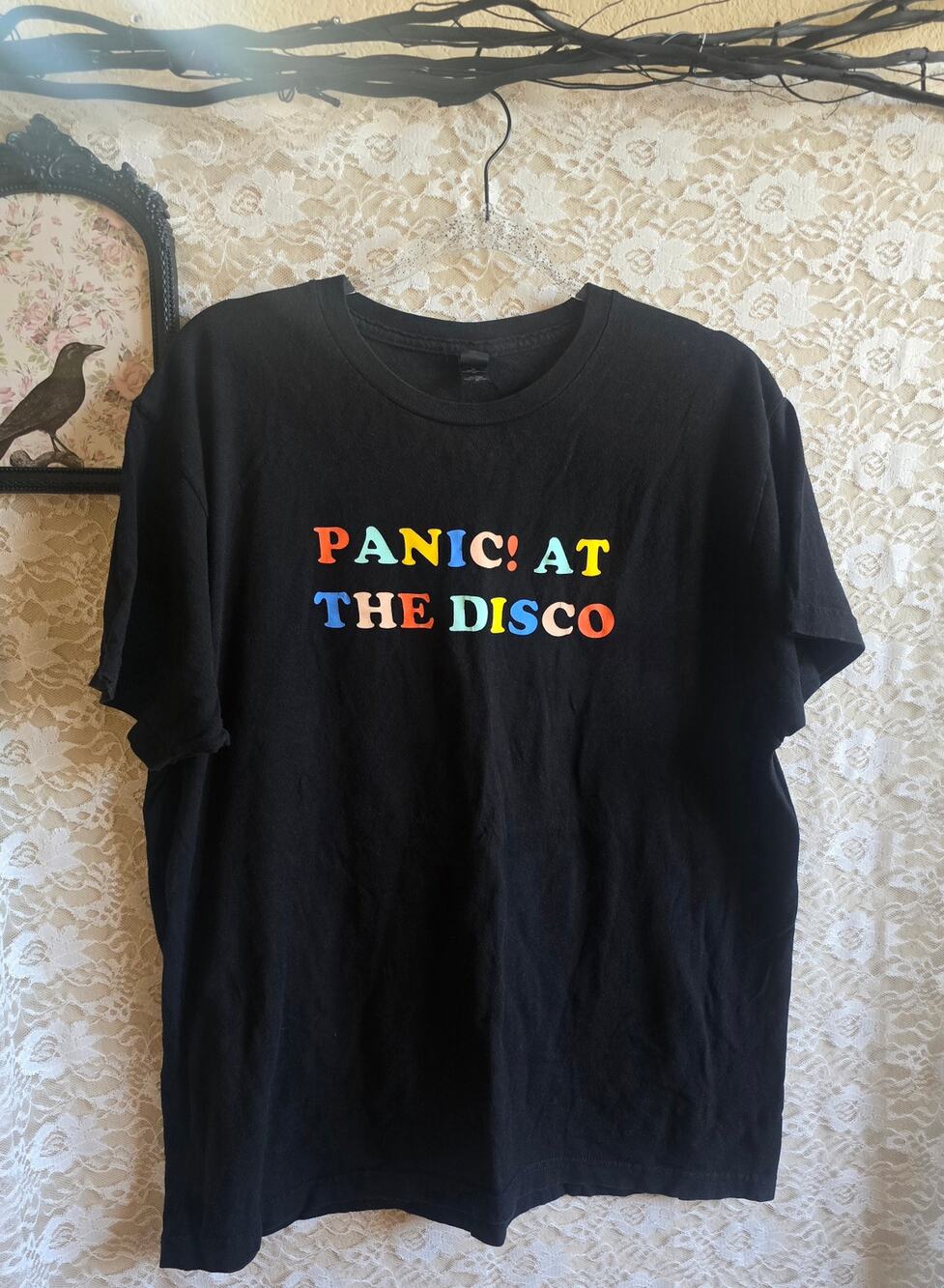 Panic! At The Disco Rainbow Band Tee - PAID - BandMerch - Emo - Tourshirt - Y2K
